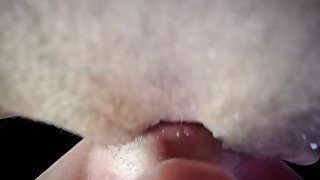 POV Closeup Licking Creamy Pussy and Clit.Real Pulsating Squirt Orgasm