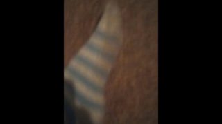 Cute Fuzzy Striped Dirty Socks (No Audio)