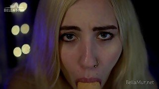 Very sensual ASMR and rough mouth fuck at the same time