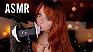 ASMR ♥ CUTE ROOMMATE COMFORTS YOU ♥ EAR LICKING / EAR EATING 3DIO