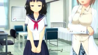 Hentai cutie in school uniform masturbating pussy