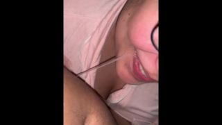 Sloppy bj with cum in my mouth 