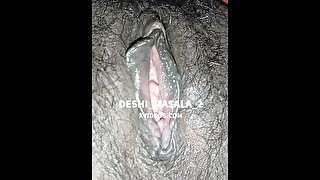 Horny Indian wife's hairy wet Pussy fuck up and interracial creampied by Brother in law