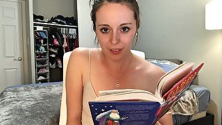 Hysterically reading Harry Potter while sitting on a vibrator