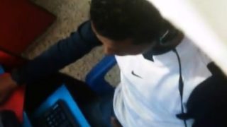 Str8 spy guy cum in his hand in cyber cafe