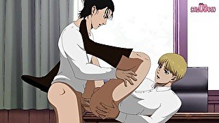 Eren fucks Armin, Shingeki no kyojin yaoi, hotsexanime, yaoisex, hentai yaoi, anime gay