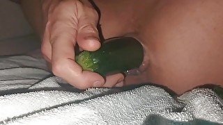 Cucumber in ass