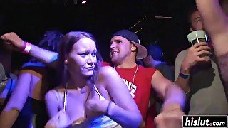 Amazing chicks like to strip in a club