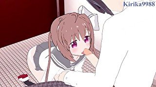 Tamate Momochi and I have intense sex in the restroom. - Slow Start Hentai