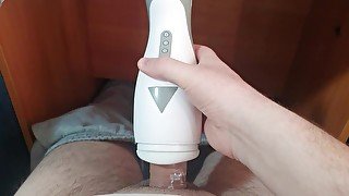 Masturbator sex toy. Real sucking.