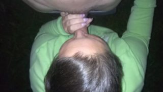 Bbw sucks my cock in park after dark