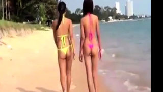 Sexy  Young Thai girls in thong bikini