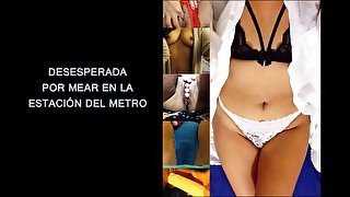 PORNO PARA INVIDENTES  DESESPERADA POR MEAR EN LA ESTACIÓN DEL METRO