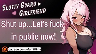 Your Slutty Gyaru Girlfriend Fucks You in Public ♡ [F4M] [Erotic Audio Roleplay]