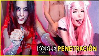 💦 BELLE DELPHINE ROMPE MIS ESQUEMAS CON ESTE SEXO DURO DE 🍆DOBLE PENETRACIÓN🍌