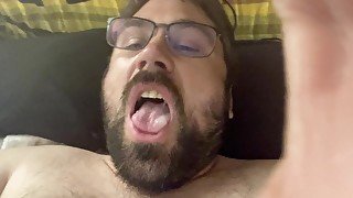 Eating my cum, while worshipping my friends ass!!!