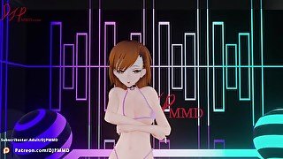 Sexy NUDE Misaka Love Dive Blender MMD 1520