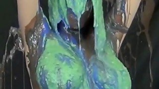 MJ painted swimsuit
