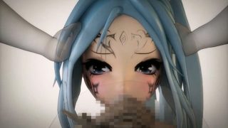 Cute 3d girl gets facialed and fucked