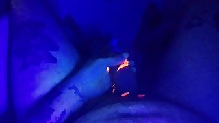 Glow in the dark penis play