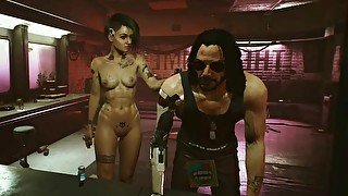 JUDY Cyberpunk 2077 hidden SEX scenes with Johnny Silverhand Full hd - 4K