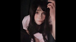 女装子オナニ－ Japanese crossdresser teasing