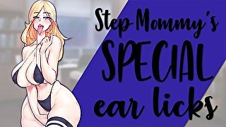 Step Mommy's Lewd Ear Licking [Handjob & Ear Licking]