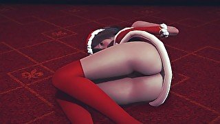 Girl masturbates for you at Christmas