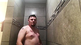 Just taking a shower and playing a little with my cock