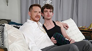 Father and son deep missionary romance on the comfy couch
