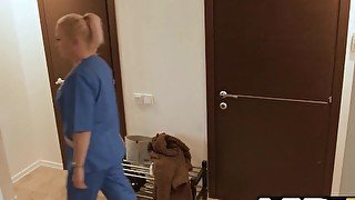 VIP4K. Maid doesnt want to do chores but provokes sex with employer