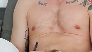 HD ManRoyale - Hot tattooed guy sucks a cock