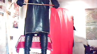 TV Domina Madame Crudelitas in Leather Coat 1