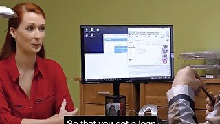 LOAN4K Short-haired goddess hooks up with the guy who can help her