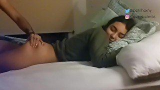 BLOWJOB UNDER THE SHEETS - TEEN ANAL DOGGYSTYLE SEX