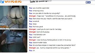 Omegle girl is amazed by the size of my massive dick