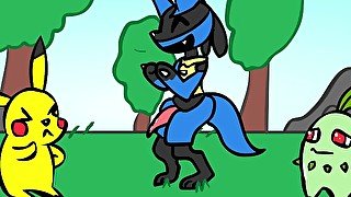 Lucario Dancing Naked! Pokemon Rule34 Hentai