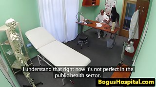 Euro patient cockriding doctor during exam