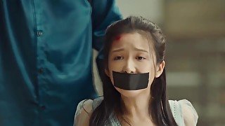 Chinese Girl Tape Gagged