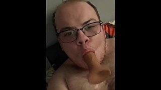 Practicing my dick sucking skills on my dildo.