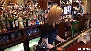 A barmaid teaches you how to fuck her