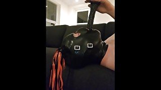 Self Face Fuck ! Deepthroat 22cm (8.85inch) black dildo Gagging