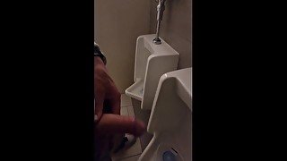 johnholmesjunior in vancouver island mens bathroom in super risky solo show with huge cum