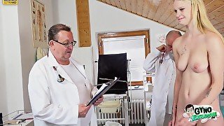 teen 18+ Pussy Exam By Two Old Doctors With Ariela Donovan, Tall Blonde And Piper Fawn