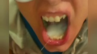 Cum swallow after handjob