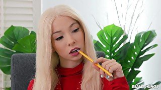 Slutty office chick Kenzie Reeves gets fucked balls deep by her boss