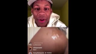 Hott Instagram Model w Big Tits Gets Naked On Live Stream 