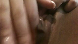 I open my big shaved pussy and make myself squirt using only fingers