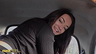 Zuzu Sweet & George Uhl's Fake Taxi go wild with thong-worship and cum on ass