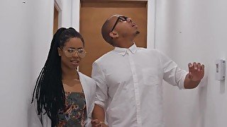 Orgasmic encounter with a girl who opts for hard white dick